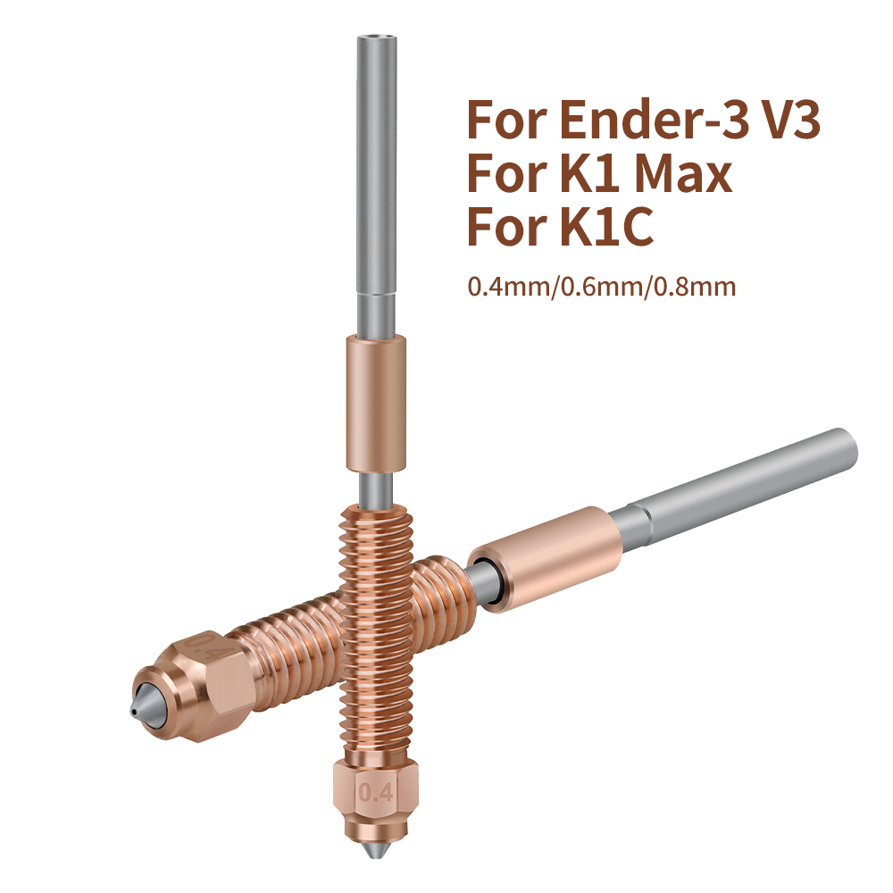 Creality Printer K1 - หัวฉีด K1C รุ่นอัปเกรด แบบออลอินวัน เปลี่ยนเร็ว ทำจากเหล็กชุบแข็ง